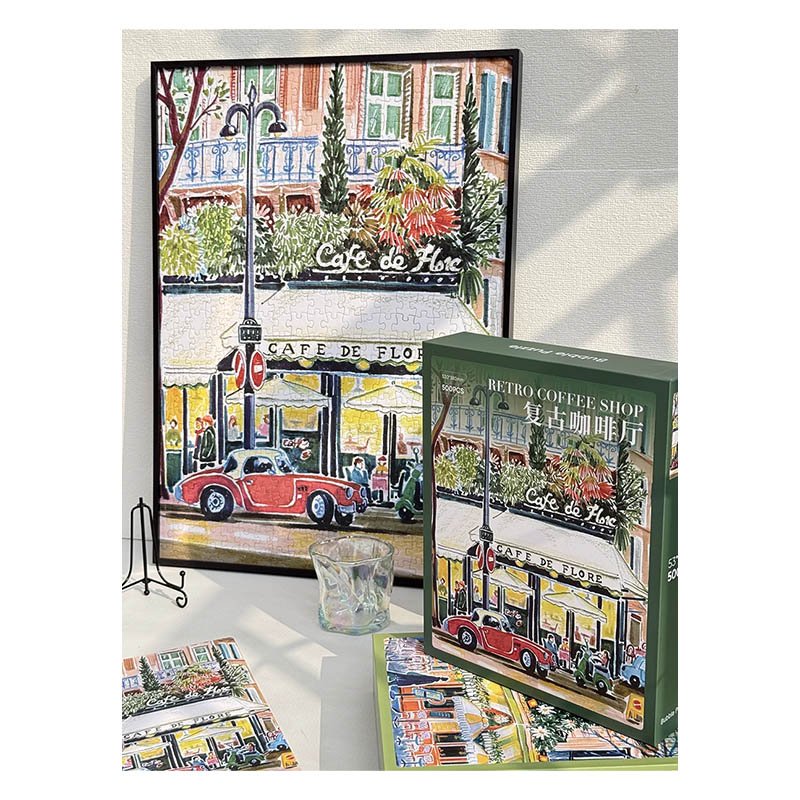 Bubble Puzzle-500pcs Jigsaw Puzzle-Retro Coffee Shop