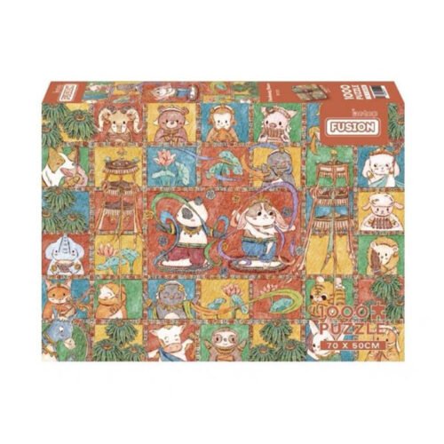 Discontinued-1000pcs Jigsaw Puzzle-Botop Fusion-DunHuang Animals