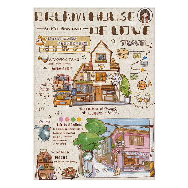 Gubu-Dream House of Love (1) Gubu&Aipuzzle-500pcs Jigsaw Puzzle-Dream House of Love