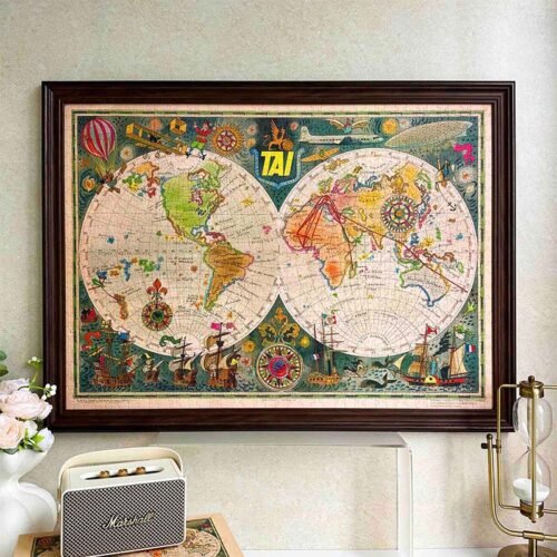 Hourglass Puzzle-Intercontinental Routes-1000pcs Jigsaw Puzzle