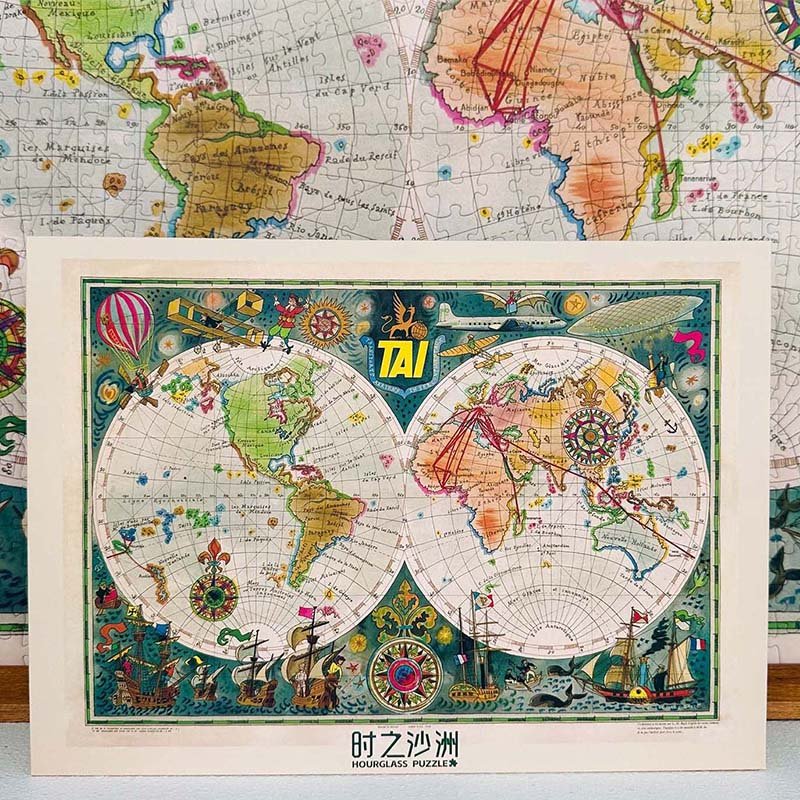 Hourglass Puzzle-Intercontinental Routes-1000pcs Jigsaw Puzzle