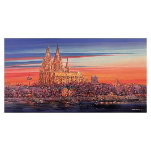 Ipin 1500pcs Puzzle-Sunset in Cologne (1) IPIN-1500pcs Jigsaw Puzzle-Sunset in Cologne