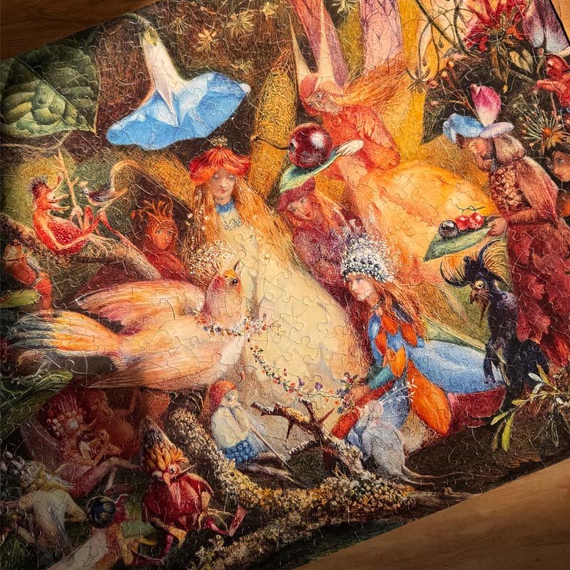 Lizzle Puzzle-Secret Gathering (2) Lizzle-Irregular Cut 500 Piece Puzzle-Secret Gathering