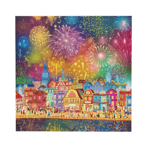 Momibook-Sparkling Fireworks-500 Piece Puzzle(Gold Foil)