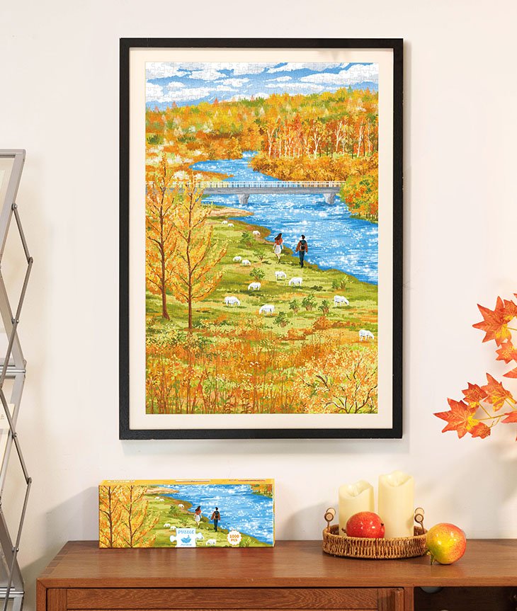 Momibook-Autumn on the Grassland (1) Momibook-1000 Piece Jigsaw Puzzle-Autumn on the Grassland