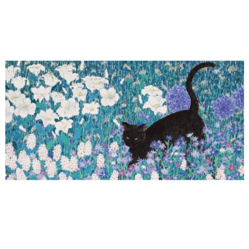 Momibook-Cat Among Flowers (3) Momibook-1000 Piece Jigsaw Puzzle-Cat Among Flowers