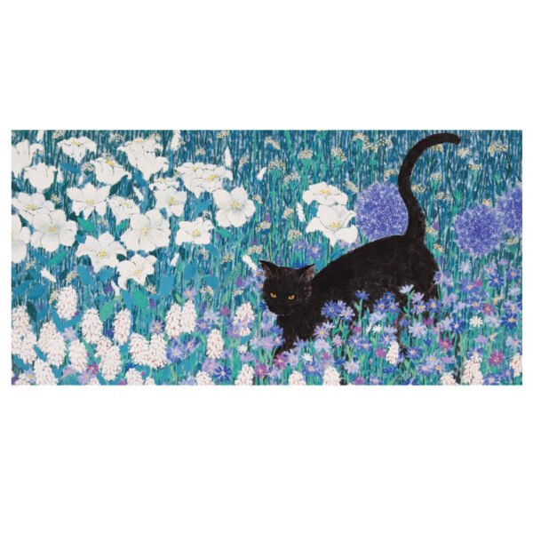 Momibook-1000 Piece Jigsaw Puzzle-Cat Among Flowers
