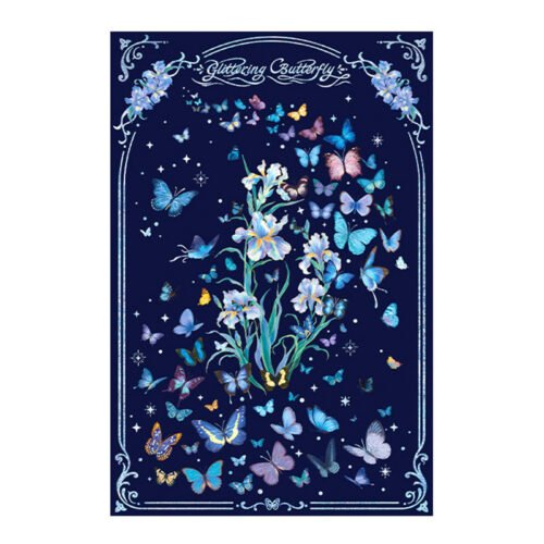 Momibook-Glittering Butterfly (1) Momibook-1000 Piece Jigsaw Puzzle-Glittering Butterfly(Gold Foil+Flocking)