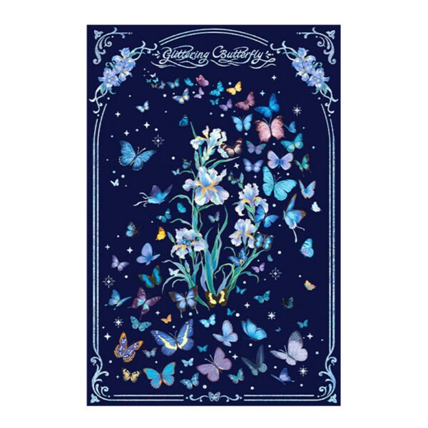Momibook-1000 Piece Jigsaw Puzzle-Glittering Butterfly(Gold Foil+Flocking)