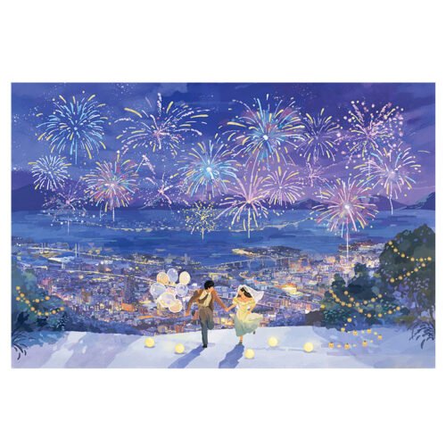 Momibook-Love When the Stars Shine Bright Momibook-1000 Piece Jigsaw Puzzle-Love When the Stars Shine Bright(Gold Foil)