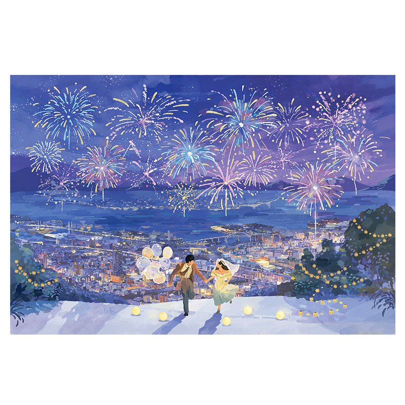 Momibook-Love When the Stars Shine Bright Momibook-1000 Piece Jigsaw Puzzle-Love When the Stars Shine Bright(Gold Foil)