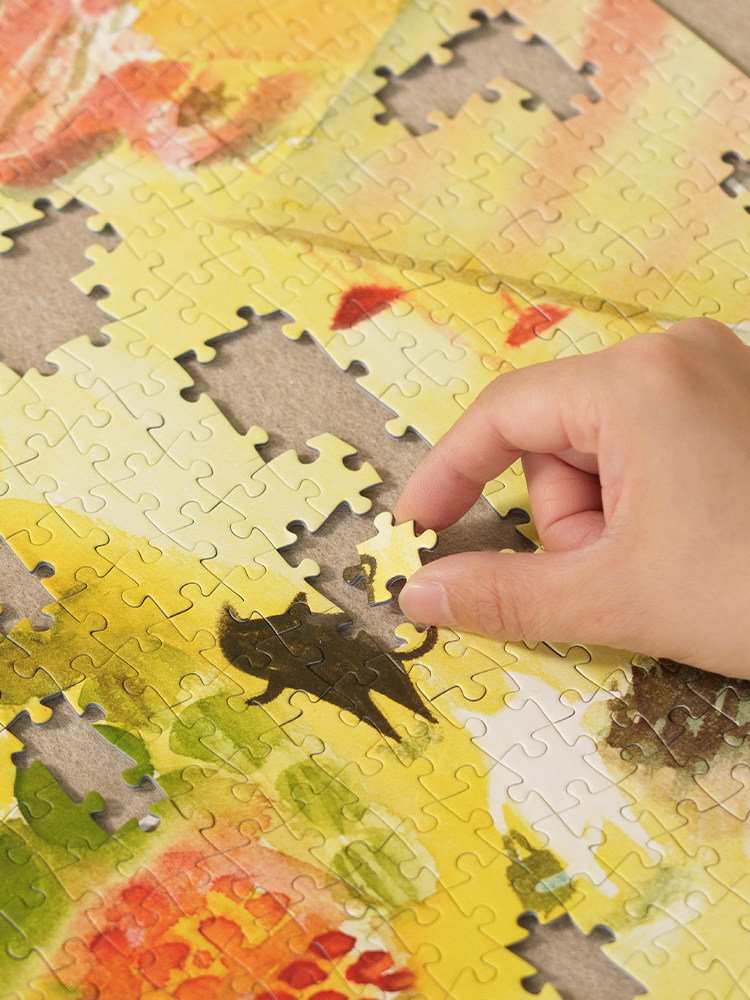 Momibook-1000 Piece Jigsaw Puzzle-Market Cat