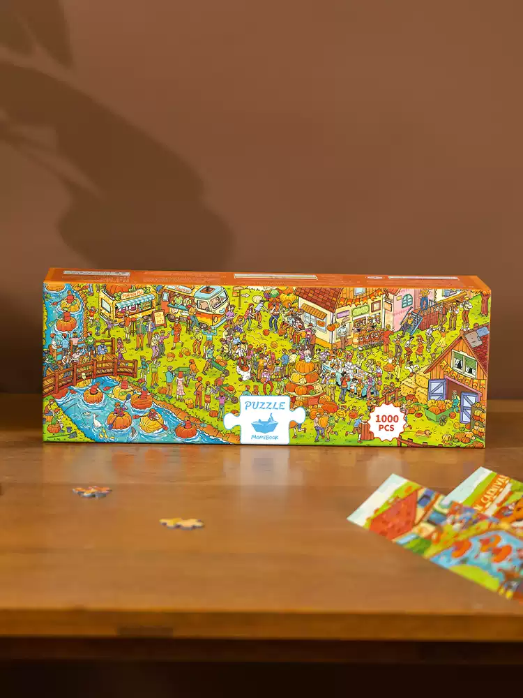 Momibook-Pumpkin Fight (3) Momibook-1000 Piece Jigsaw Puzzle-Pumpkin Carnival