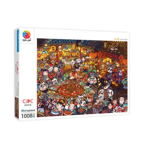 New Year Eve Feast 3djp/Pintoo-Plastic Jigsaw Puzzles 1008pcs-Showpiece L-New Year's Eve Feast