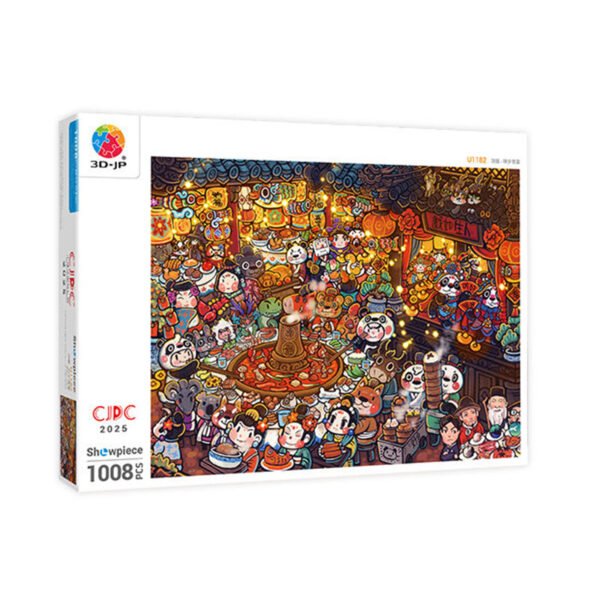 3djp/Pintoo-Plastic Jigsaw Puzzles 1008pcs-Showpiece L-New Year's Eve Feast