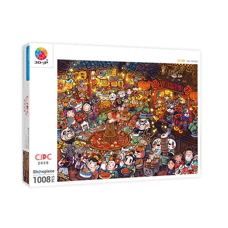 New Year Eve Feast 3djp/Pintoo-Plastic Jigsaw Puzzles 1008pcs-Showpiece L-New Year's Eve Feast
