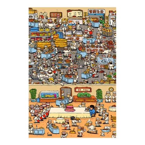 Pintoo Puzzle-Delicious Restaurant (2) 3djp/Pintoo-Plastic Jigsaw Puzzles 1134pcs-Showpiece L-Delicious Restaurant