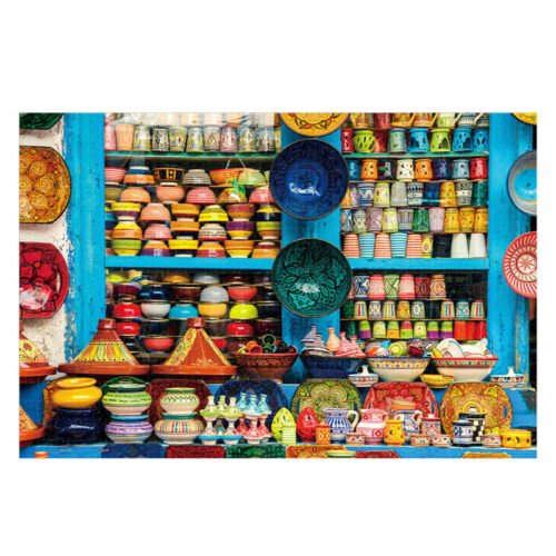 3djp(Pintoo)-3D Jigsaw Puzzles 504pcs-Vibrant Moroccan Pottery