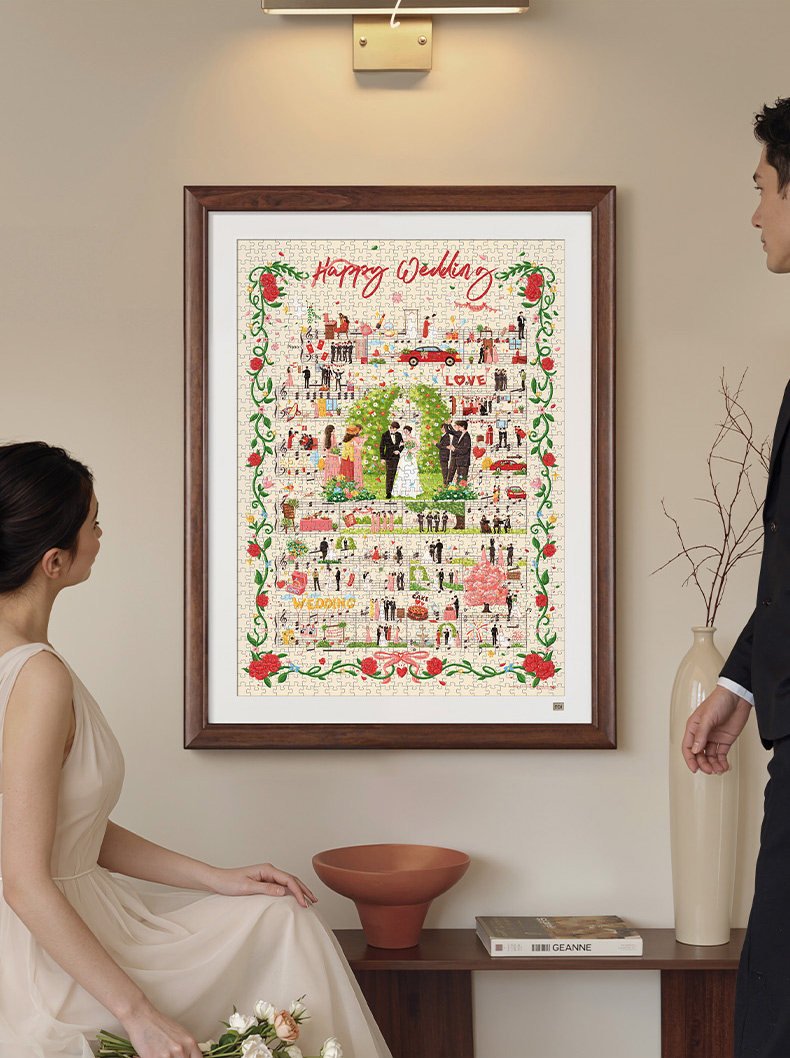 Toi-1000pcs Jigsaw Puzzle-Happy Wedding