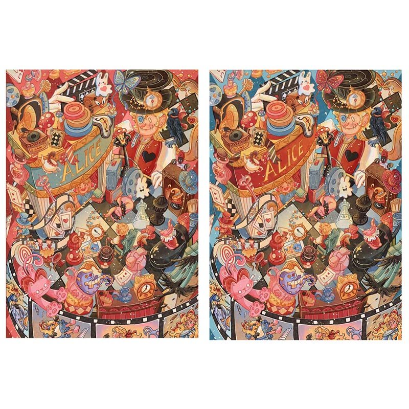 Discontinued-WanLeFaZe-1000pcs Double Side Jigsaw Puzzle-The Mad Hatter's Theatre
