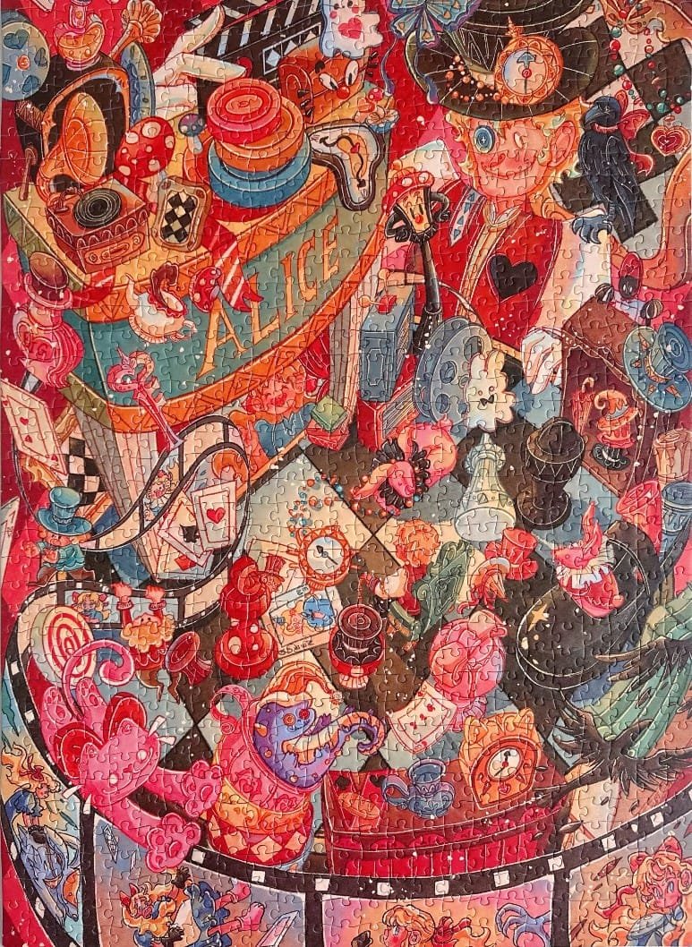 Discontinued-WanLeFaZe-1000pcs Double Side Jigsaw Puzzle-The Mad Hatter's Theatre