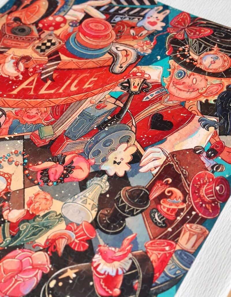Discontinued-WanLeFaZe-1000pcs Double Side Jigsaw Puzzle-The Mad Hatter's Theatre