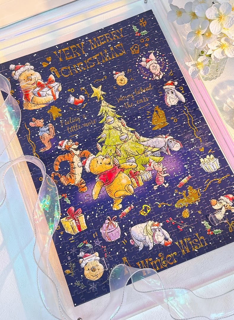 Gubu&Aipuzzle-500pcs Double Side Jigsaw Puzzle-Winnie Very Merry Christmas