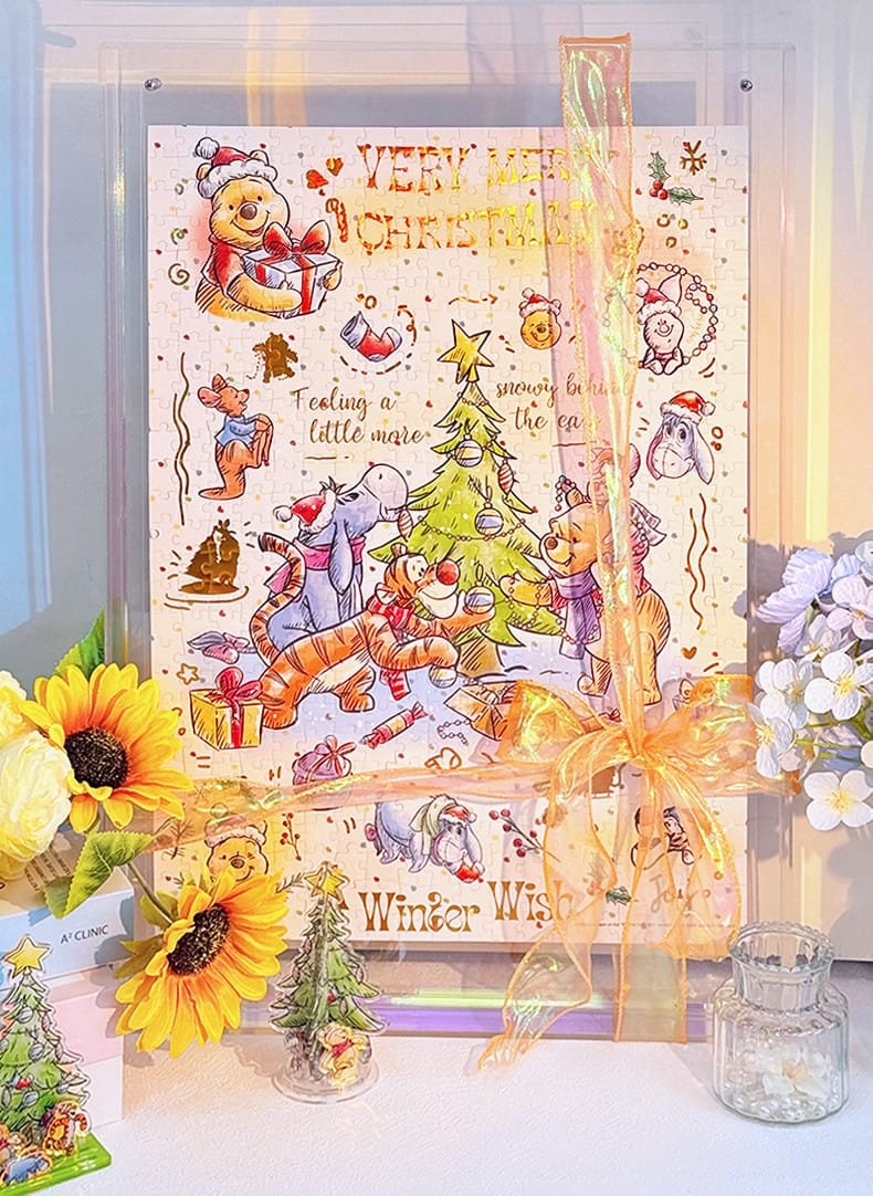 Gubu&Aipuzzle-500pcs Double Side Jigsaw Puzzle-Winnie Very Merry Christmas