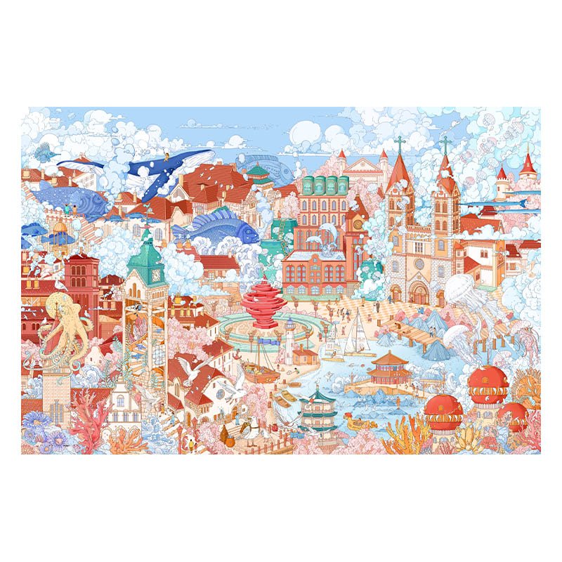 3djp/Pintoo-Plastic Jigsaw Puzzles 1134pcs-Showpiece L-Ocean City