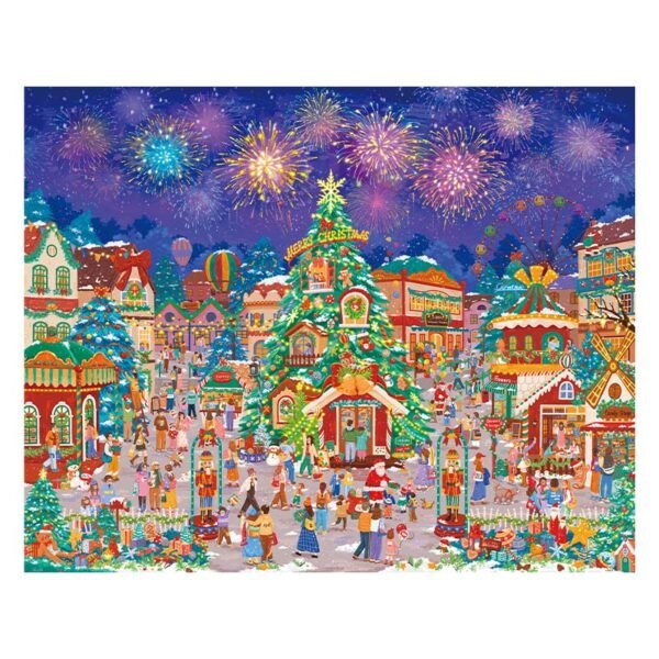 3djp/Pintoo-Plastic Jigsaw Puzzles 2000pcs-Fireworks Christmas Garden