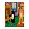3djp-3D Jigsaw Puzzles For Adults 500pcs-Newnew-Painting a Nine‑head‑tall Supermodel Orange Tabby Cat
