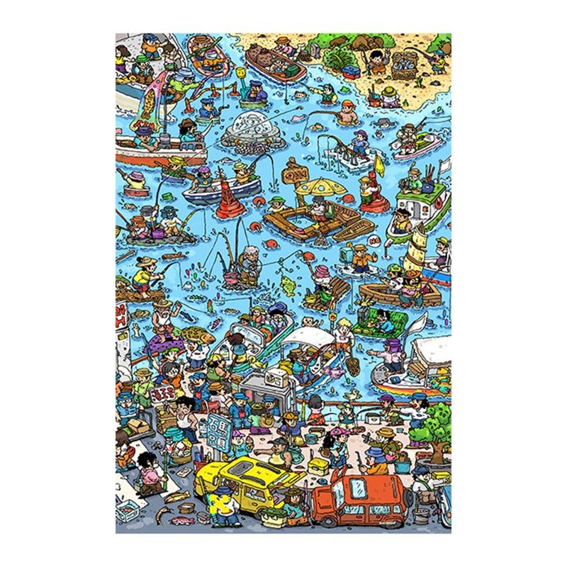 3djp(Pintoo)-3D Jigsaw Puzzles 504pcs-Fishing Diary