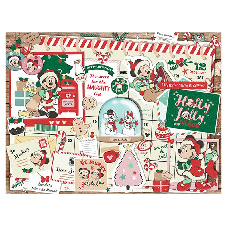 3djp/Pintoo-Plastic Jigsaw Puzzles 1008pcs-Showpiece L-Mickey‘s Christmas Best Buddies