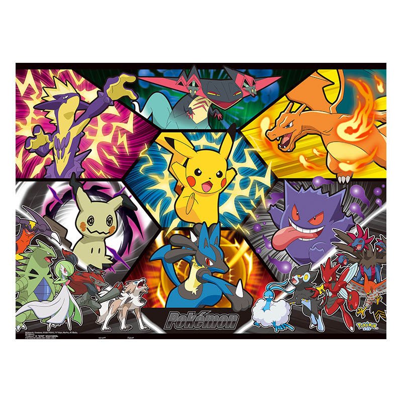 3djp/Pintoo-1200pcs Plastic Jigsaw Puzzles-Pokémon Series-The Ultimate Battle
