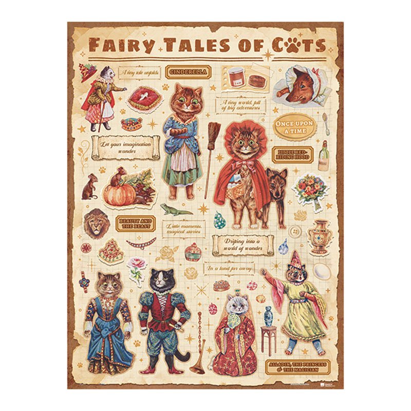 3djp/Pintoo-Plastic Jigsaw Puzzles 1008pcs-Showpiece L-Fairy Tales of Cats