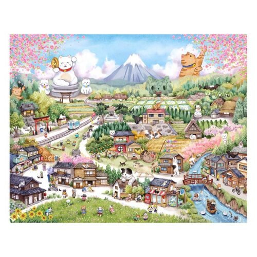 3djp/Pintoo-Plastic Jigsaw Puzzles 2000pcs-Lucky Cat Village