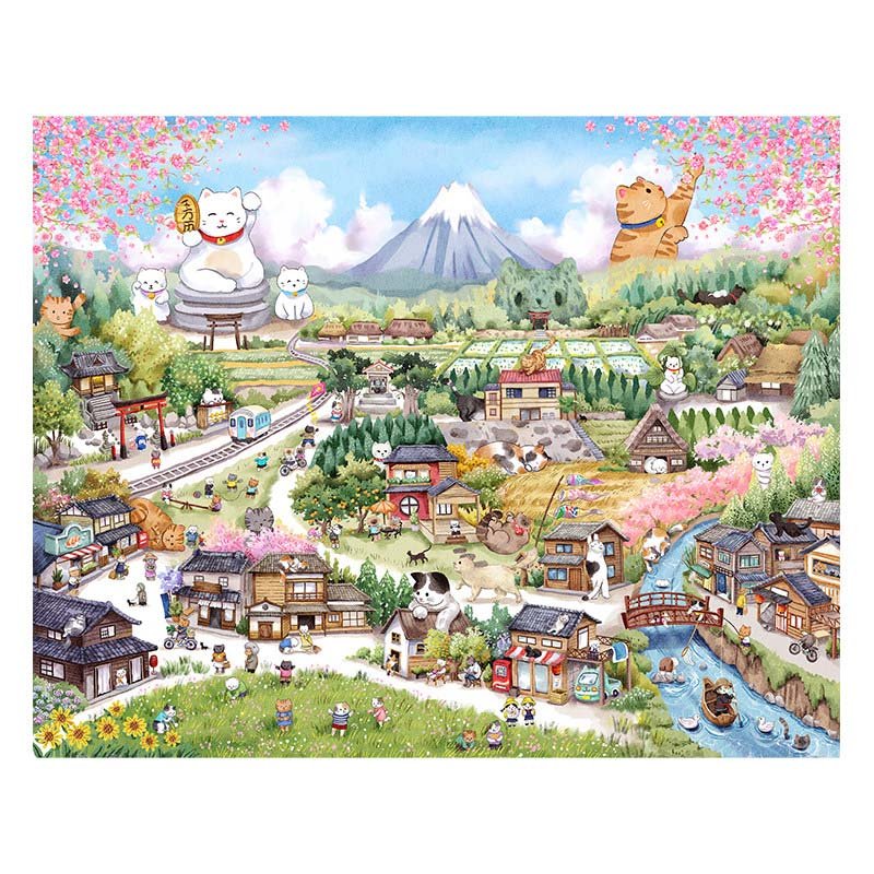 3djp/Pintoo-Plastic Jigsaw Puzzles 2000pcs-Lucky Cat Village