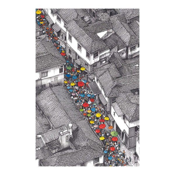 3djp/Pintoo-3D Jigsaw Puzzles 600pcs-Rainbow in the Rainy Lane