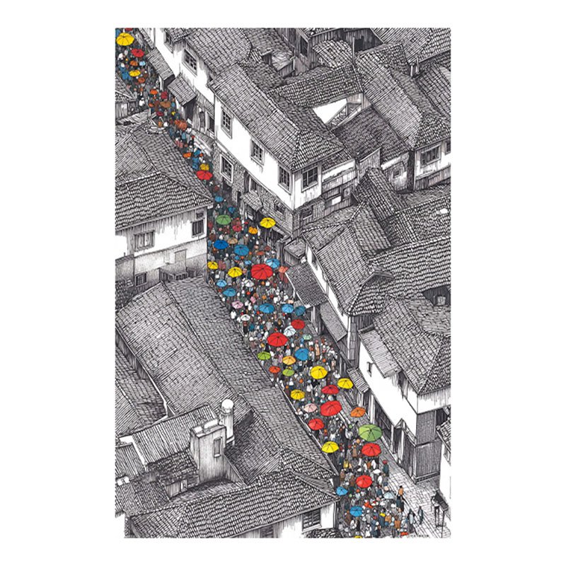3djp-Rainbow in the Rainy Lane 3djp/Pintoo-3D Jigsaw Puzzles 600pcs-Rainbow in the Rainy Lane