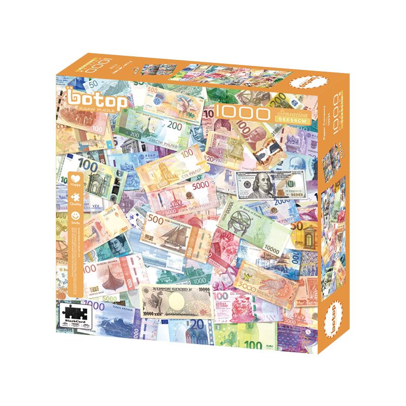 Botop-1000pcs Jigsaw Puzzle-Paper Currency