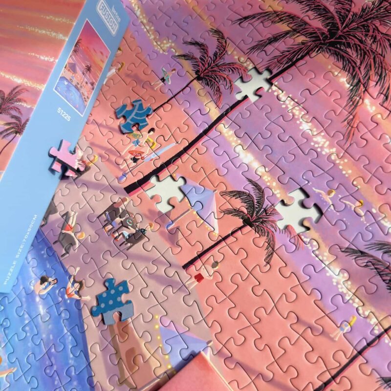 Botop Fusion-1000pcs Jigsaw Puzzle-Pink Island