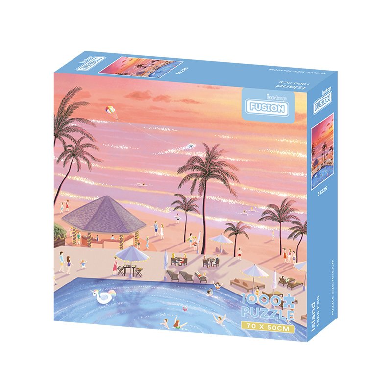 Botop Fusion-1000pcs Jigsaw Puzzle-Pink Island