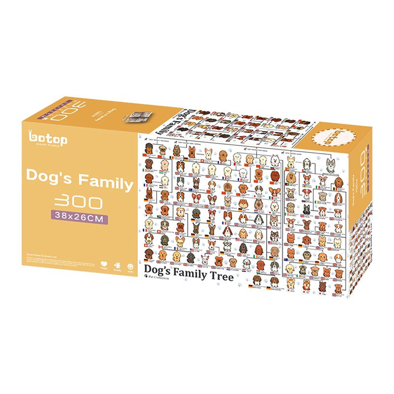 Botop-300pcs Jigsaw Puzzle-Dog's Family Tree