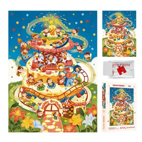 Dream Friends-500 Jigsaw Puzzle-Birthday Wonderland