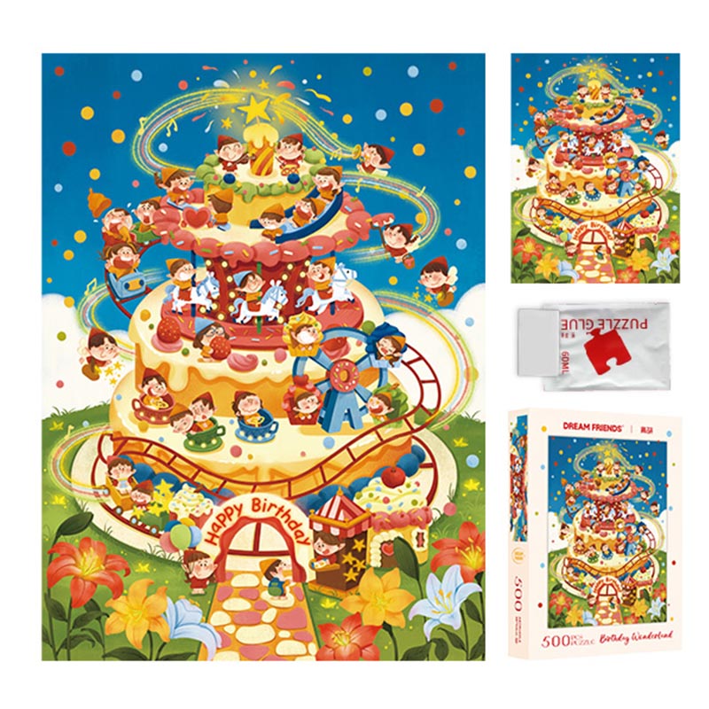 Dream Friends-500 Jigsaw Puzzle-Birthday Wonderland