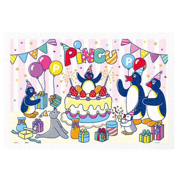 3djp/Pintoo-3D Jigsaw Puzzles 600pcs-Happy Birthday Pingu