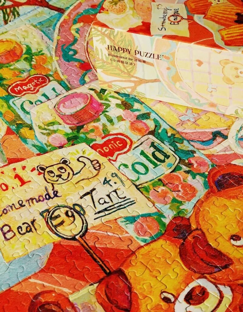 Happy Puzzle-1000 Piece Puzzle-Bear Dessert