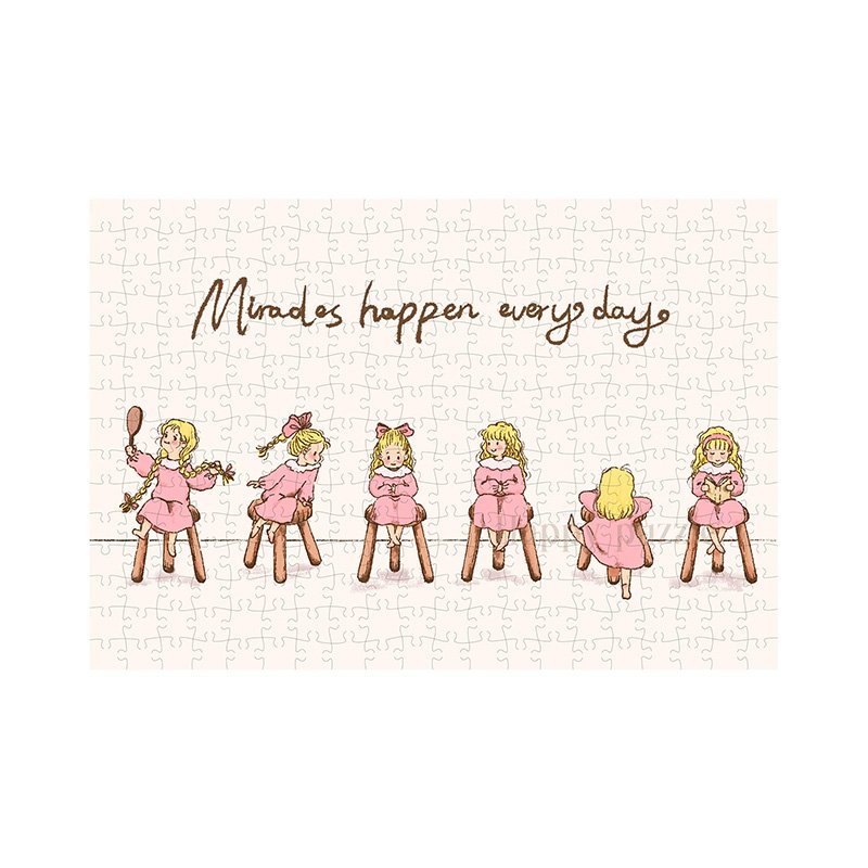 Happy Puzzle-Miracles Happen Everyday (1) Happy Puzzle-300 Piece Puzzle-Miracles Happen Everyday(Gold Foil and UV)