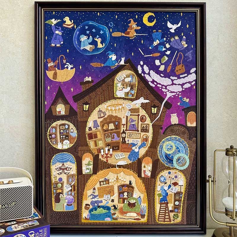 Hourglass Puzzle-Dog is the Messenger of the Magical World (1) Hourglass Puzzle-Dog is the Messenger of the Magical World-1000pcs Jigsaw Puzzle