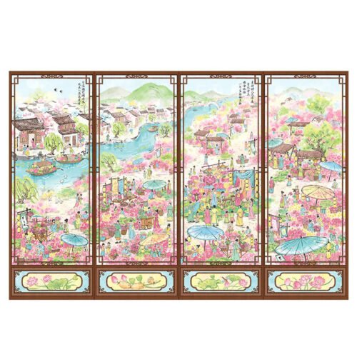 Momibook-1000pcs Jigsaw Puzzle-Gathering Among Lotuses